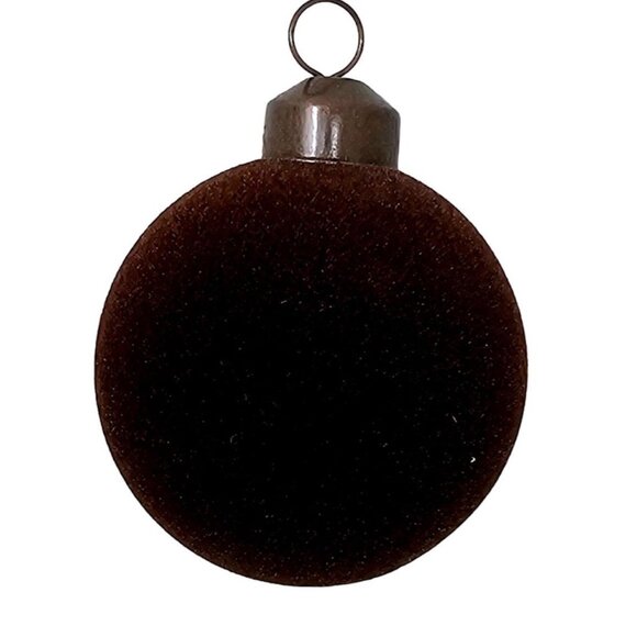 NWT Box of 16 - Flocked Velvet Fabric Christmas Ball Ornaments - Picture 7 of 10